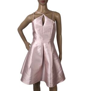 Minuet Pink Satin Formal Fit & Flare A-line Dress Homecoming‎ Party Balletcore S
